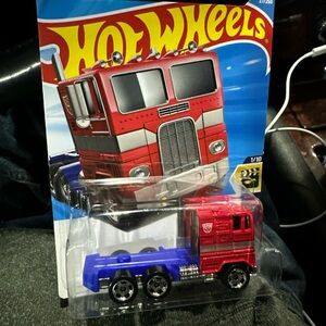 Red and Blue Toy Truck hot wheels